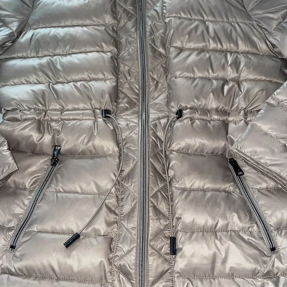 NWOT Kenneth Cole Khaki Brown Quilted Anorak Jacket - Picture 11 of 15